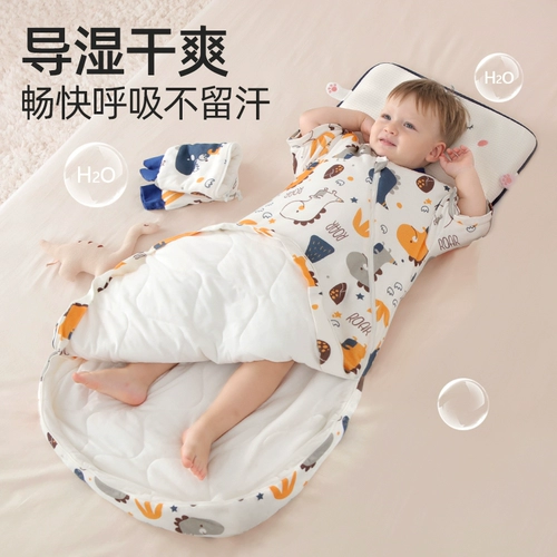 Детский хлопковый спальный мешок, универсальное детское зимнее одеяло на четыре сезона для новорожденных, осенний, поддерживает постоянную температуру