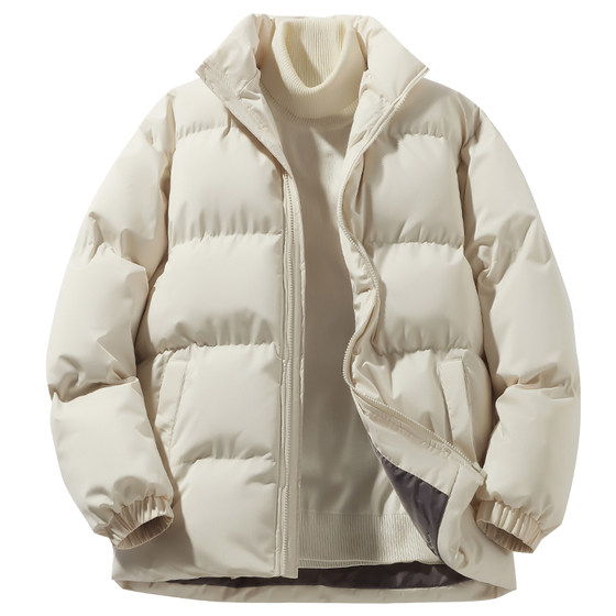 Stand Collar Cotton Coat Couple Short Down Cotton Coat