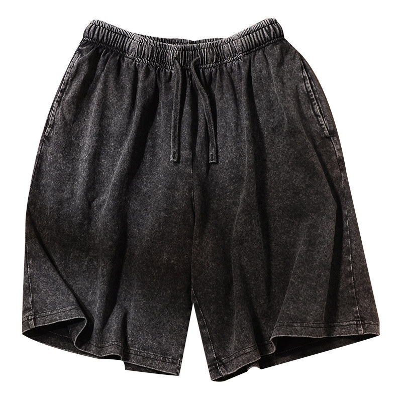 260g纯棉蜡染水洗做旧短裤男款篮球裤子欧美风炒雪花五分裤运动裤,淘宝优惠券,粉丝福利购,淘宝优惠卷