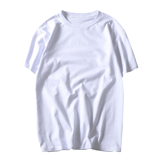 Ranpo Heavyweight Pure Cotton Solid Color Short Sleeve T-Shirt Men's