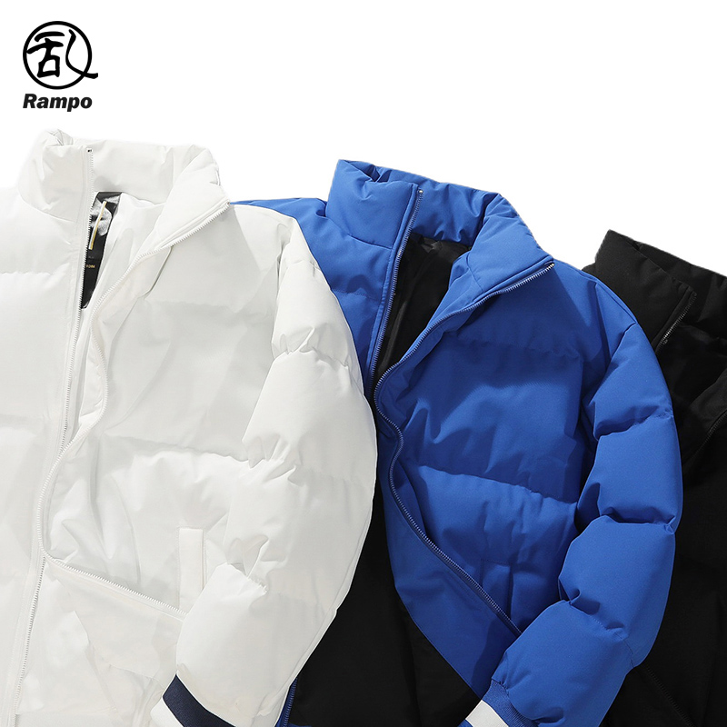 乱步棉服男款冬季加厚立领面包服男士保暖棉衣男棉袄拼接撞色外套