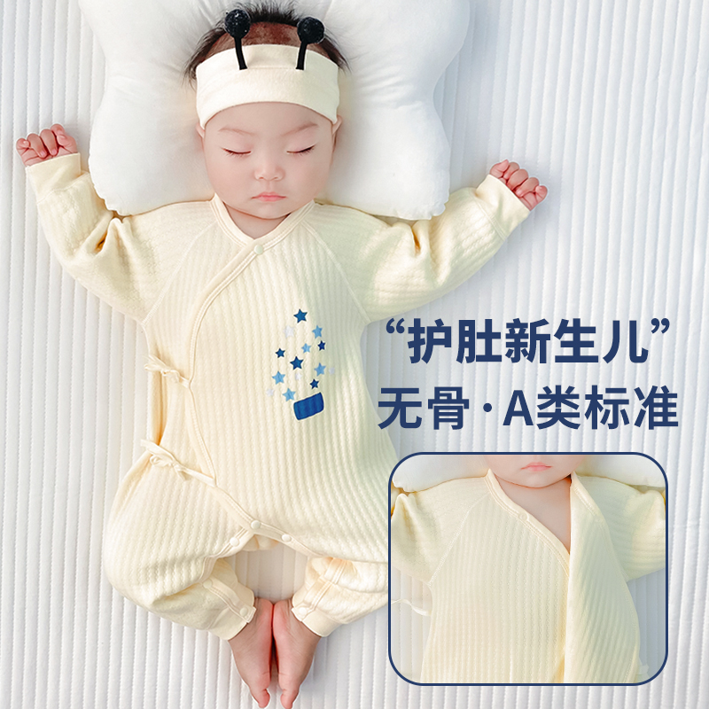 哇哇新生婴儿衣服秋冬保暖内衣初生男女宝宝新生儿连体和尚服冬季 - 图2