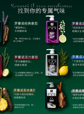 罗曼诺男士沐浴露清爽持久留香
