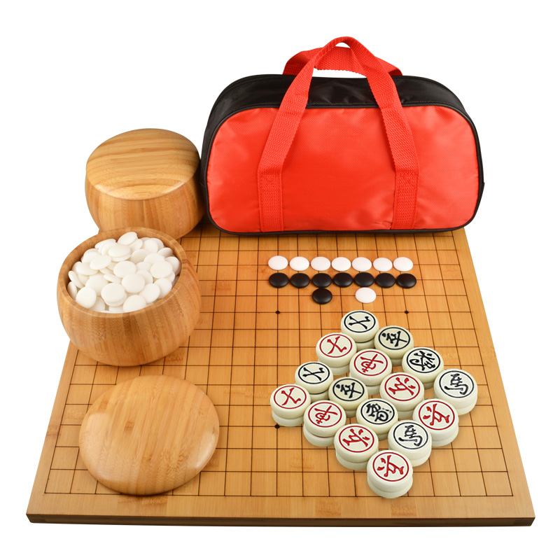 围棋套装五子棋子儿童学生益智黑白初学正品大人象棋带棋盘二合一-图3