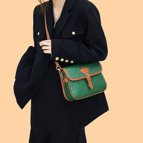 Небольшая небольшая сумка, сумка через плечо, кожаная сумка на одно плечо для отдыха, в западном стиле, коллекция 2022, из натуральной кожи, воловья кожа