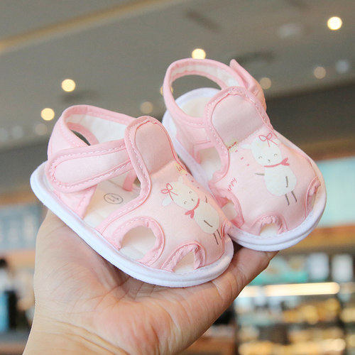 婴儿鞋子夏季0-6一12个月软底学步凉鞋男宝1岁宝宝鞋夏款步前鞋女-图2