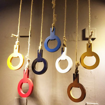 Furnishing Retro Hemp Rope Rings Clothing Shop Rings Hanger Hanger Creative Show Shelf Hanger Chain New