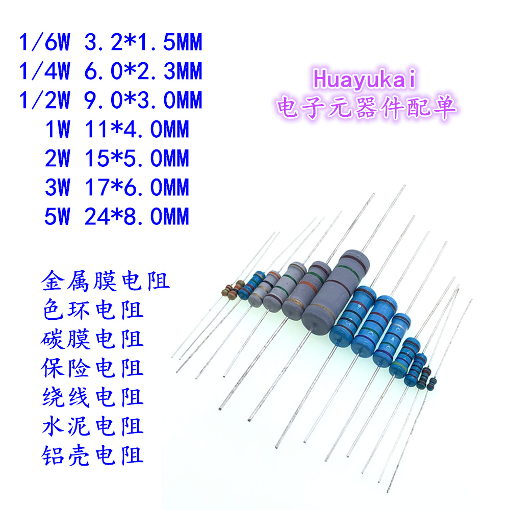 1/2W金属膜电阻36E 36R 36欧 36Ω 精度1% 0.5W直脚五色环电阻器 - 图0