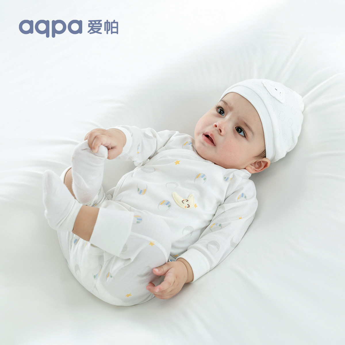 aqpa宝宝新生婴儿衣服春秋新款哈衣 aqpa连身衣/爬服/哈衣