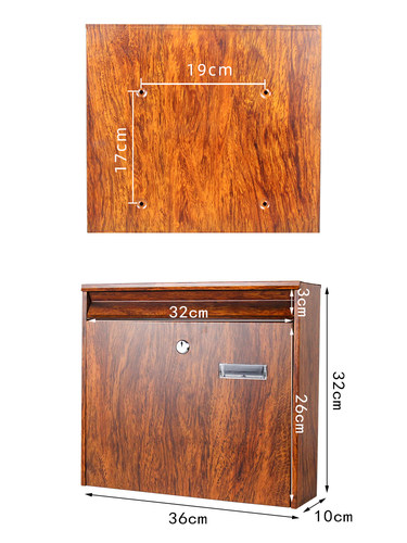 欧式别墅信箱室外防雨创意挂墙大号信报箱户外壁挂式家用邮箱邮筒 - 图1