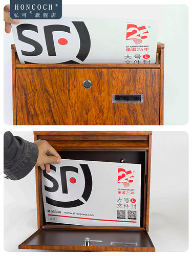 欧式别墅信箱室外防雨创意挂墙大号信报箱户外壁挂式家用邮箱邮筒 - 图2