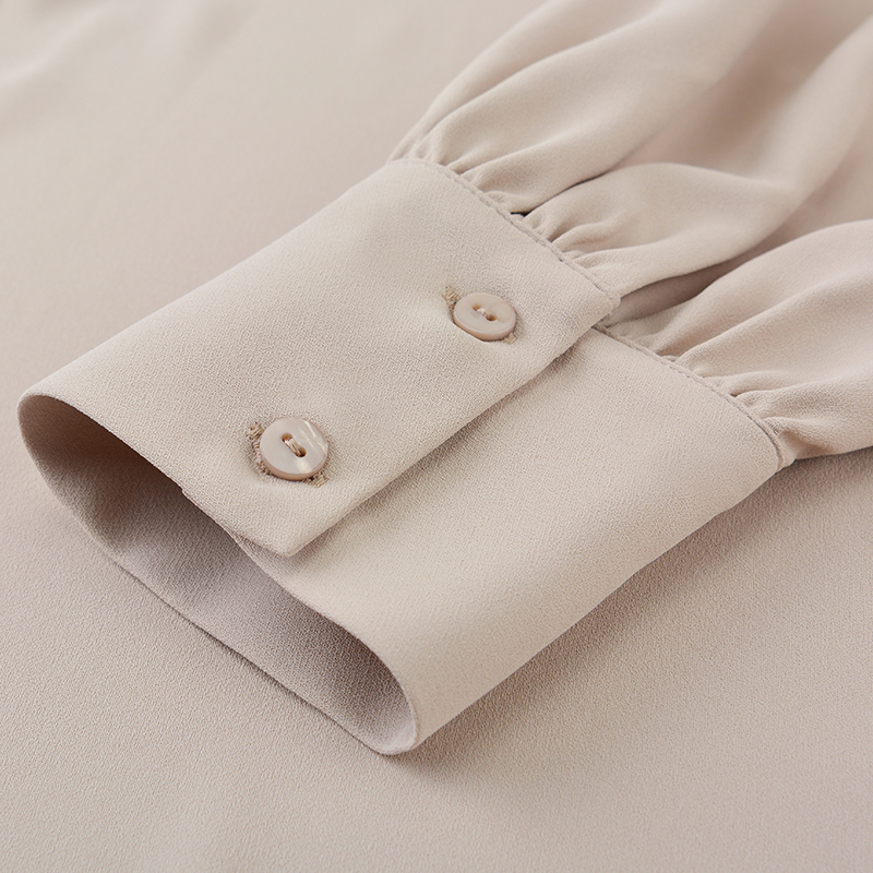 蝴蝶结衬衣女长袖设计感小众雪纺上衣高端白色衬衫职业正装工作服