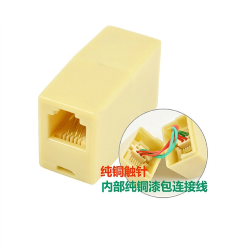 座机电话线连接器rj11母座接头延长对接头连接器双头对接器直通头 - 图1