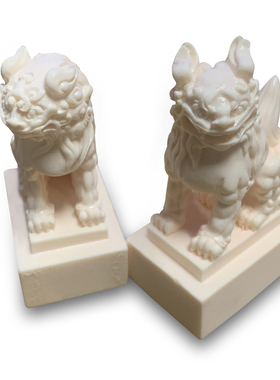 仿象牙摆件印章貔貅麒麟高档礼品雕刻工艺品DIY饰品配件办公室