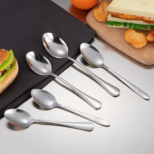 Корейская детская серебряная ложка из нержавеющей стали для домашнего использования для детского сада для гостиной для коммерческого использования, нержавеющая сталь AISI 304