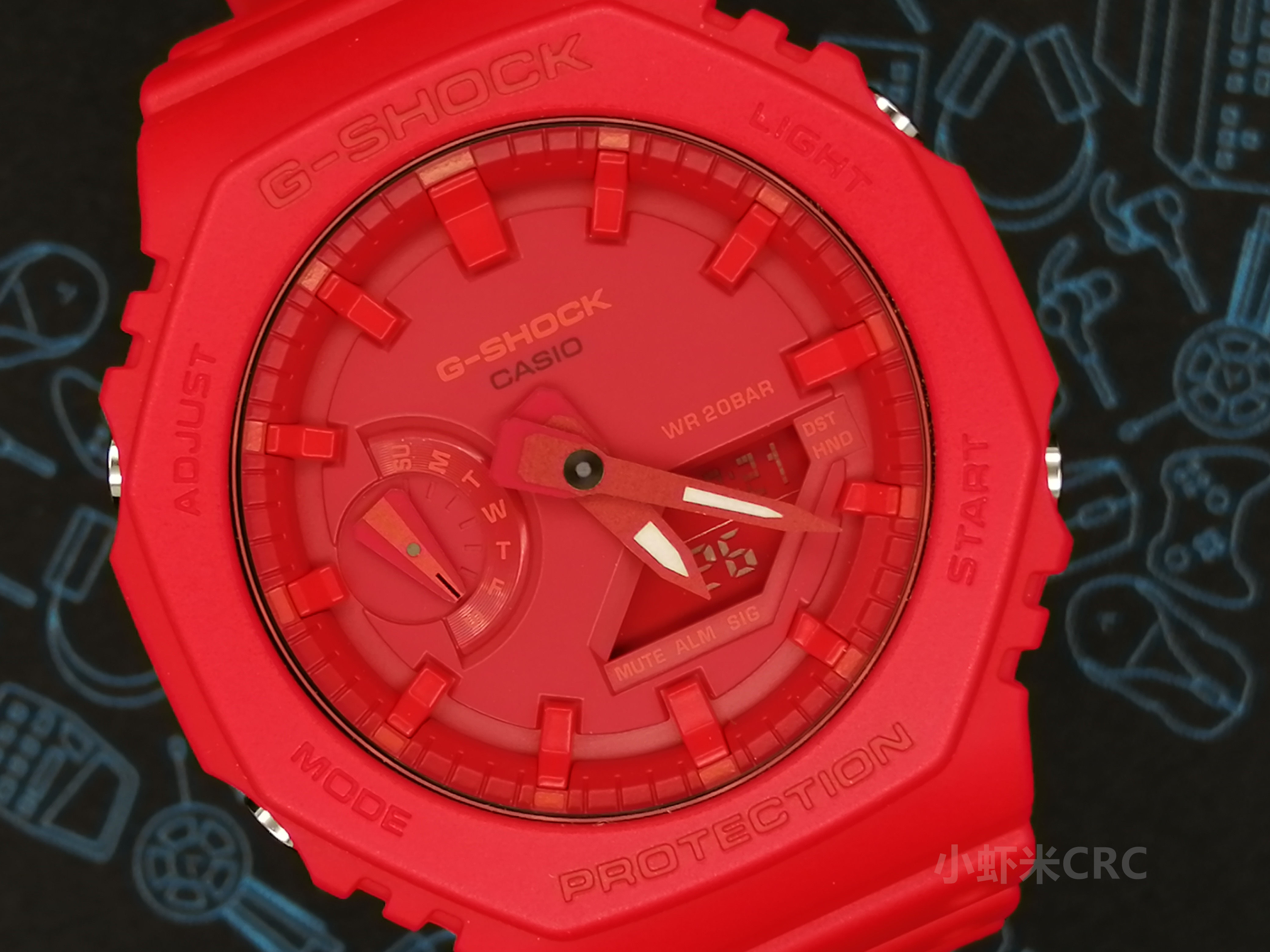 卡西欧新款G-SHOCK手表男女GA-2100-4A八角形碳纤维运动防水时尚 - 图1