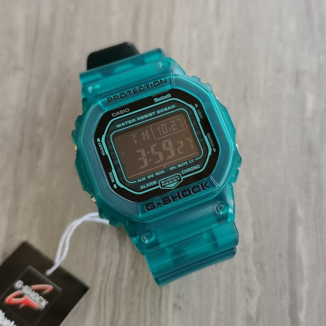 CASIO卡西欧G-SHOCK新款透明蓝牙DW-B5600G运动防水小方块 - 图0