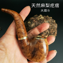 Hemp Pear Goose Goose cigarette holder Mens tobacco cigarette Dual-use Full Flowers solid wood Smoke Glazed Jumpy Handlebar