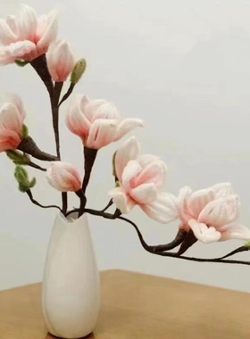 扭扭棒玉兰花花束材料包纯手工制作diy乔迁礼物卧室摆件中式国潮