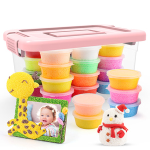 雪花泥粘土画泥画24色