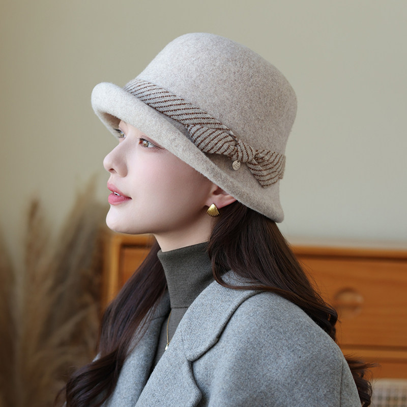 帽子女2025新款时尚潮流秋冬冷帽女保暖渔夫帽女显脸小羊毛呢礼帽,淘宝优惠券,粉丝福利购,淘宝优惠卷