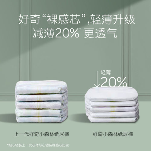 好奇心钻装拉拉裤纸尿裤NB-3XL小森林超薄透气尿不湿成长裤 - 图1