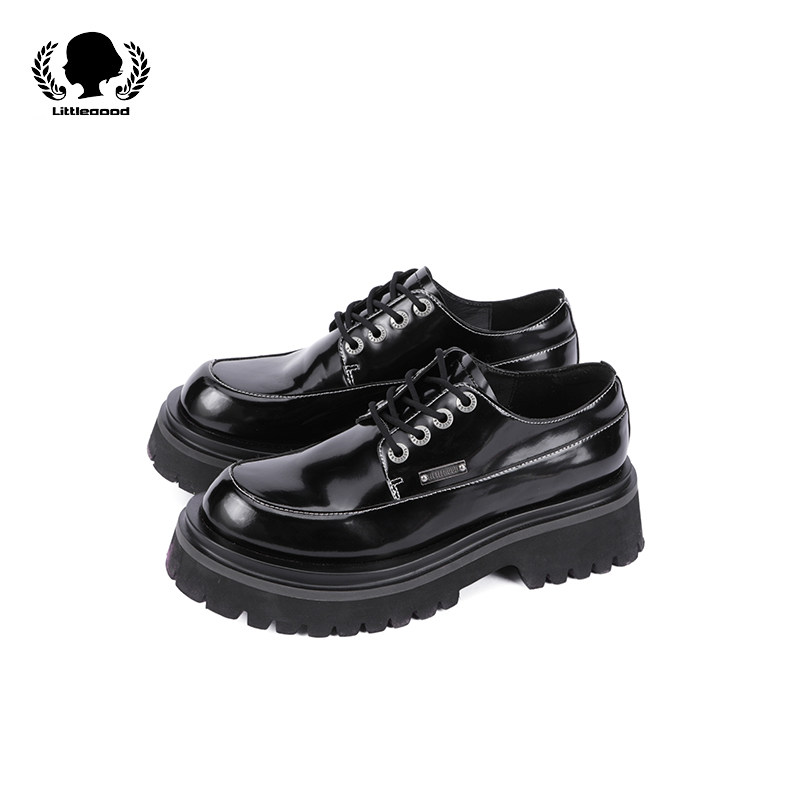 littlegood日系复古马丁鞋女厚底2025新款百搭小单鞋学院风小皮鞋,淘宝优惠券,粉丝福利购,淘宝优惠卷
