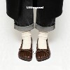 Littlegood retro tassel split-toe shoes for women 2026 summer hard work versatile niche