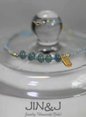 蜡绳手链JIN’S9225纯银独家设计