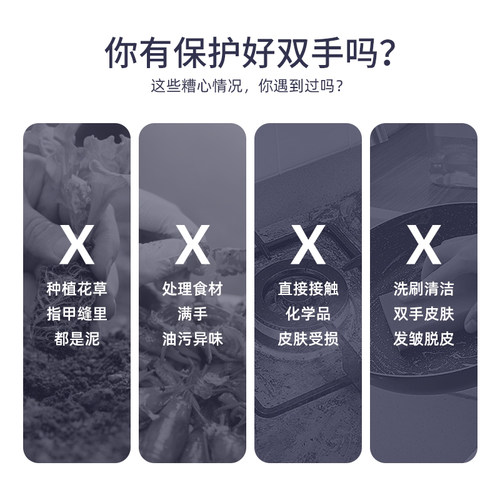 爱马斯一次性白色丁腈手套食品级耐用型厨房洗碗防水专用耐磨手套 - 图0