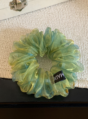 极光色~绿色网纱小肠发圈
