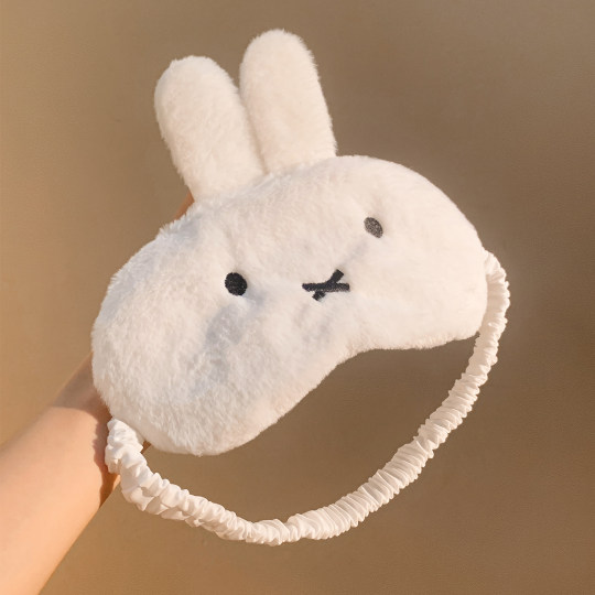 甜美可爱米菲兔毛绒眼罩女全遮光睡觉睡眠专用学生疲劳寝室开学季