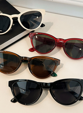 韩系个性白色方框太阳镜