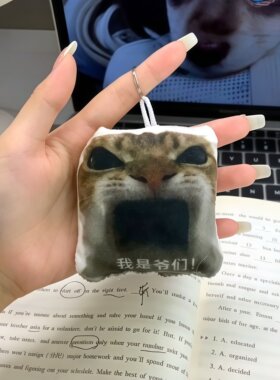 爷们！发声挂件搞笑玩偶书包挂件钥匙扣语音按键抽象发声解压玩具