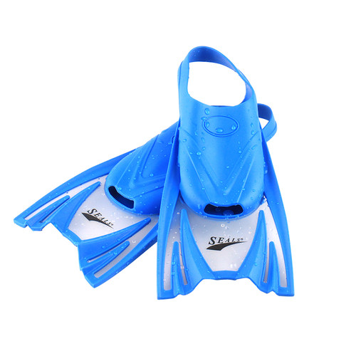 SEALS儿童男女浮潜橡胶短脚蹼训练潜水蛙鞋卡通防水泳帽游泳装备 - 图3