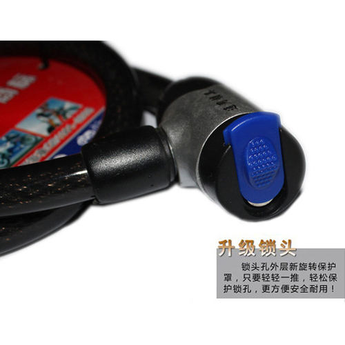 通用电动车锁山地车自行车锁钢丝锁玻璃门锁条形锁加长链条锁死飞 - 图2