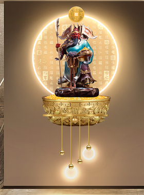 武财神玄关是入户qicho招财轻奢