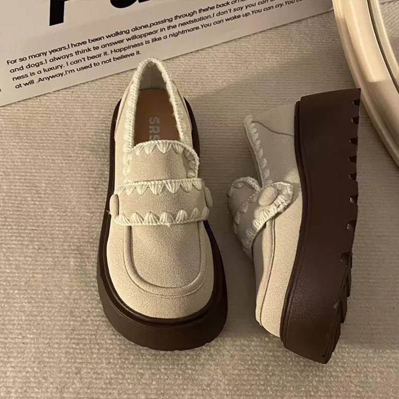 日系复古松糕厚底百搭乐福鞋2025春季新款一脚蹬学院风jk小皮鞋女,淘宝优惠券,粉丝福利购,淘宝优惠卷