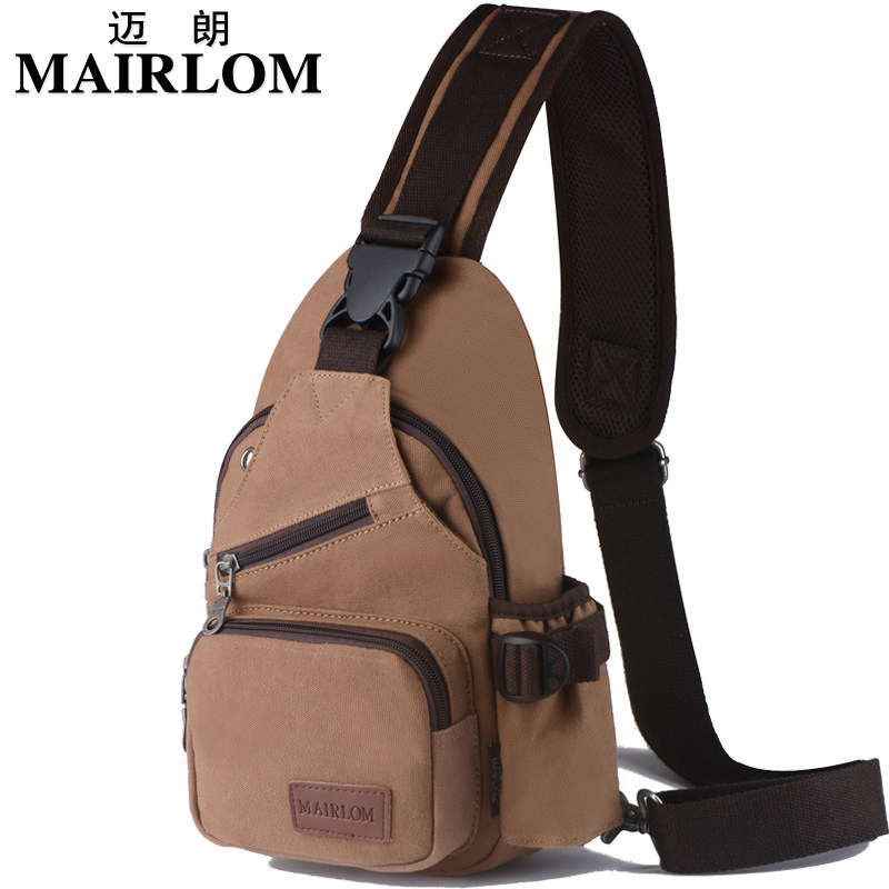 2021新款腰包帆布男士胸包 迈朗男士包袋