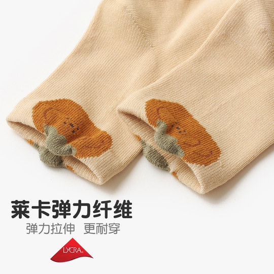 Baby socks spring and autumn pure cotton cartoon boneless