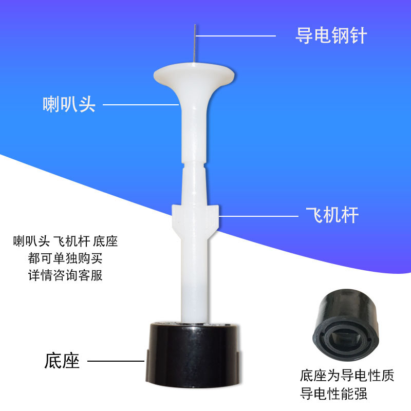 KCI电极座 静电喷枪枪头 配件放电针 喷塑机配件 喷粉 导电座包邮 - 图1