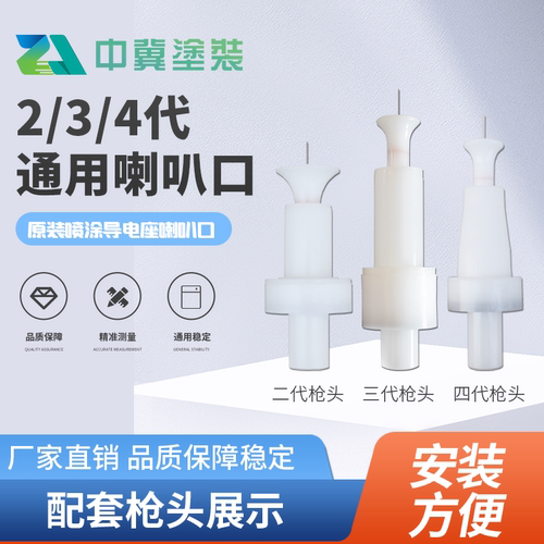金马喇叭头喇叭口 喷嘴扩散屏金马枪头喷嘴 kci枪头 静电喷涂配件 - 图0