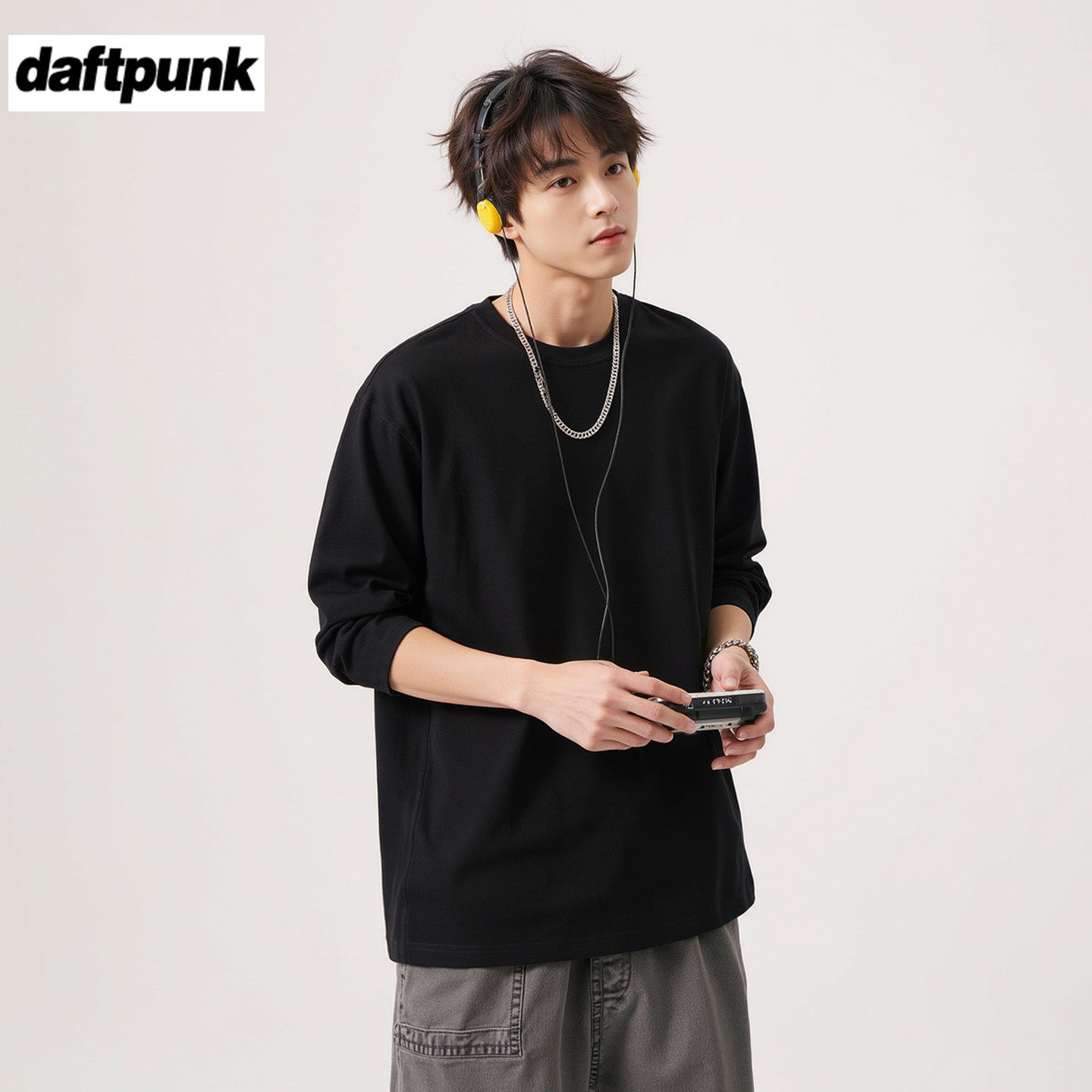 美式280g重磅长袖t恤男款春秋索罗娜圆领卫衣白色厚实内搭打底衫,淘宝优惠券,粉丝福利购,淘宝优惠卷