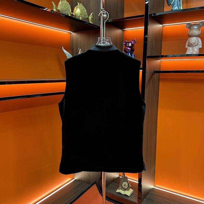 【现货】23283男士新款轻奢唐装盘扣气质复古丝绒马甲简约中式,淘宝优惠券,粉丝福利购,淘宝优惠卷