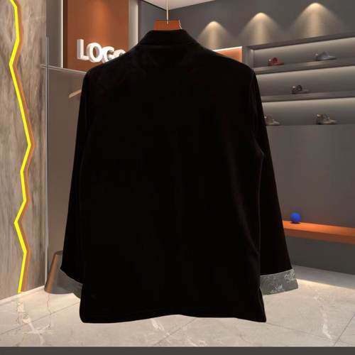 【现货】2808春秋中式男士唐装金丝绒休闲外套时尚百搭盘扣 - 图0