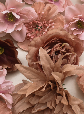 美拉德仿真花朵材料包diy手工花环辅料假花汉服古风头饰痛包配件