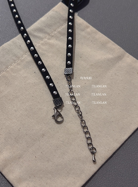 【兰LANLAN】朋克洗礼复古项链麂皮绒小众锁骨链项圈choker酷颈链
