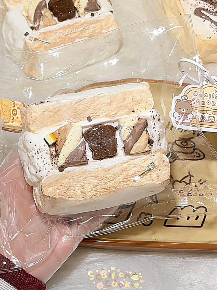 棉花糖三明治捏捏模具DIY手工翻模食玩捏捏烘焙食品级硅胶模具,淘宝优惠券,粉丝福利购,淘宝优惠卷