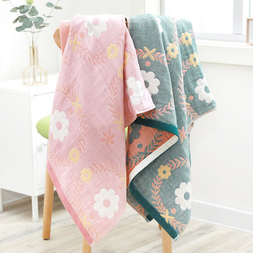 如奕浴巾四层纱布新疆长绒棉女成人家用纯棉吸水速干裹巾男大毛巾 - 图0