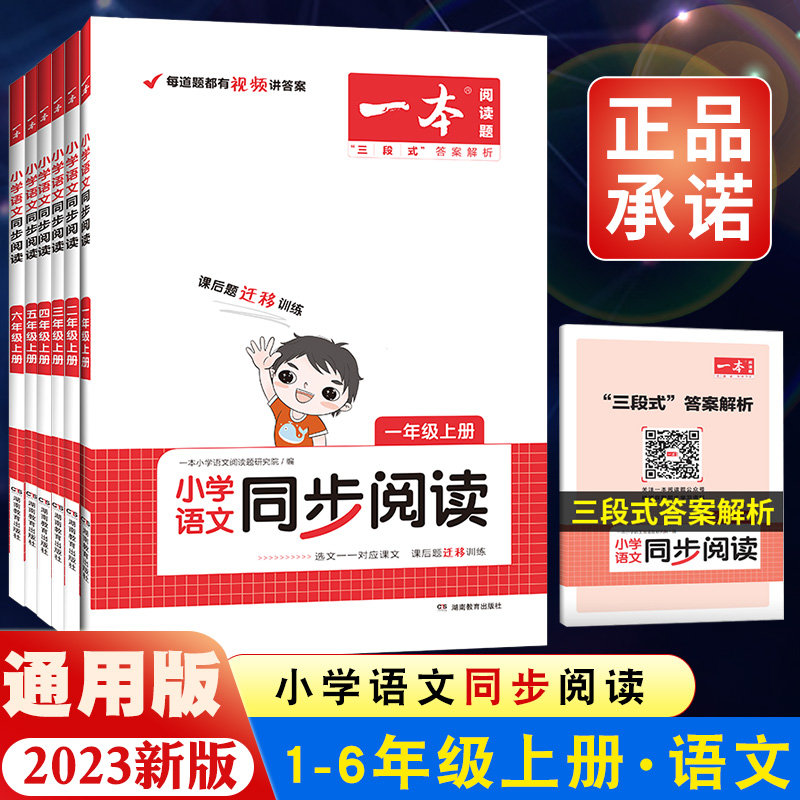 2023版一本小学语文同步阅读一二年级三年级四五六年级上册下册同步拓展阅读练习册小学生语文阅读理解专